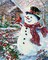 DIAMOND DOTZ® - Snowman & Feathered Friend, Full Drill, Round Dotz, Diamond Painting Kits, Diamond Art Kits for Adults, Gem Art, Diamond Art, Diamond Dotz Kits, 24.4"x19.7"